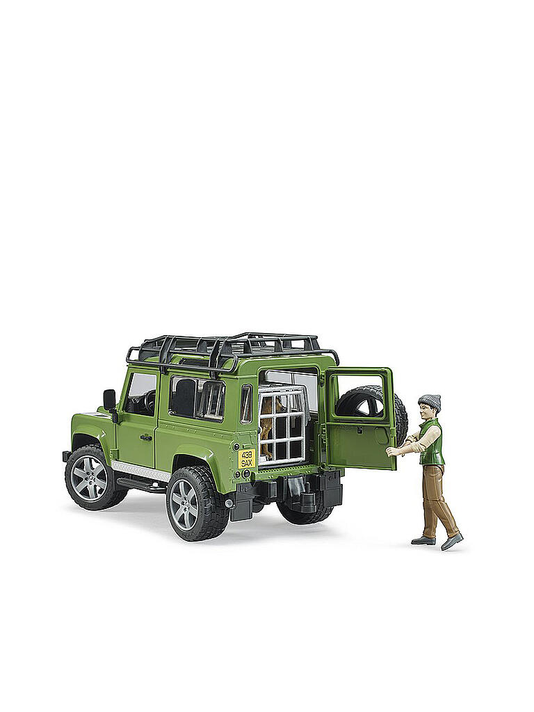 BRUDER | Land Rover Defender Station mit Förster und Hund 02587 | bunt