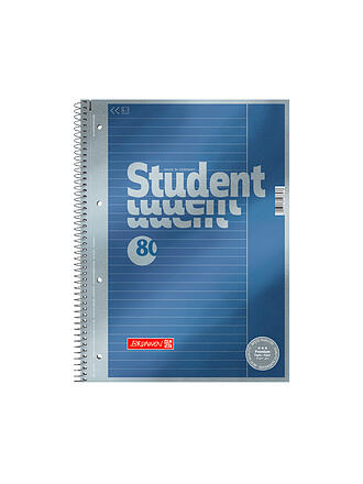 BRUNNEN VERLAG | Brunnen Collegeblock Premium A4 Lieniert Spiralbindung 80 Blatt