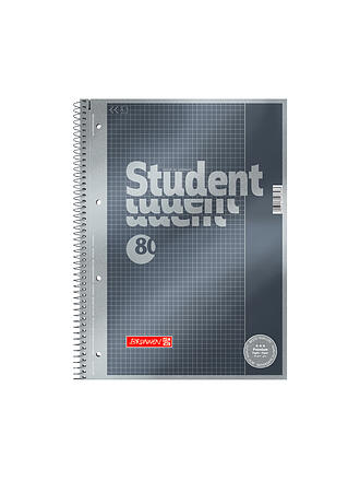 BRUNNEN VERLAG | Brunnen Collegeblock Premium A4  Kariert Spiralbindung 80 Blatt