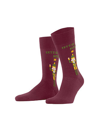 BURLINGTON | Herren Socken NUTTY NUTRACKER 40-46 burgundy