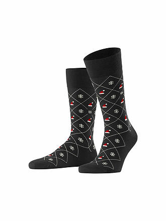 BURLINGTON | Herren Socken X-MAS ARGYLE 40-46 black