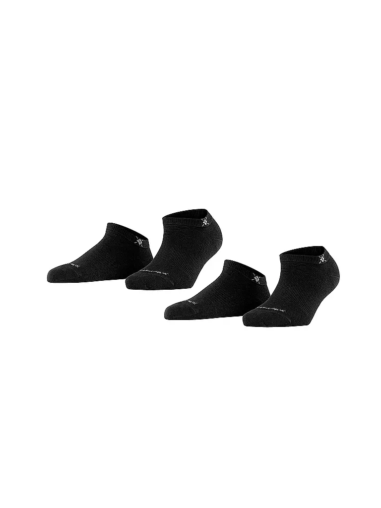 BURLINGTON | Damen Sneaker-Socken 2er Pkg. EVERYDAY 36-41 black | schwarz