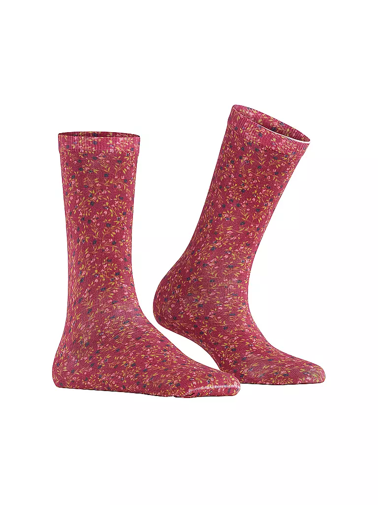 BURLINGTON | Damen Socken DITSY FLORAL PRINT 36-41 wine | dunkelblau