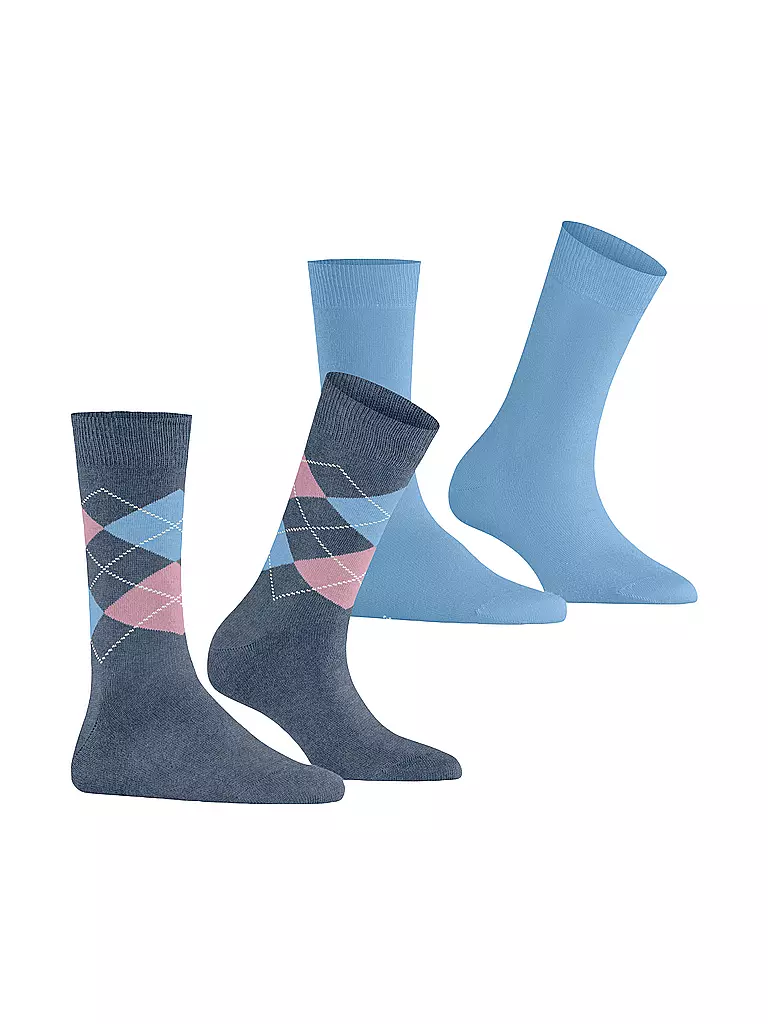 BURLINGTON | Damen Socken EVERYDAY 2-er Pkg 36-41 denim mel | blau