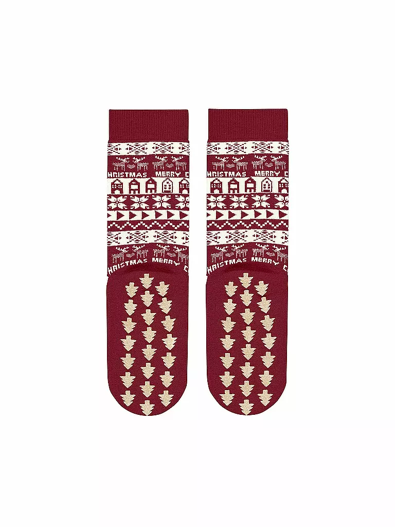 BURLINGTON | Damen Socken MERRY CHRISTMAS 36-41 cranberry | rot