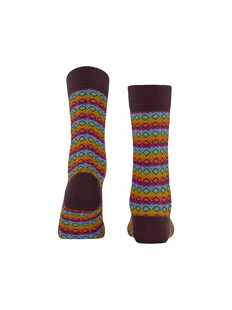 BURLINGTON | Damen Socken MODERN FAIR ISLE 36-41 barolo | camel