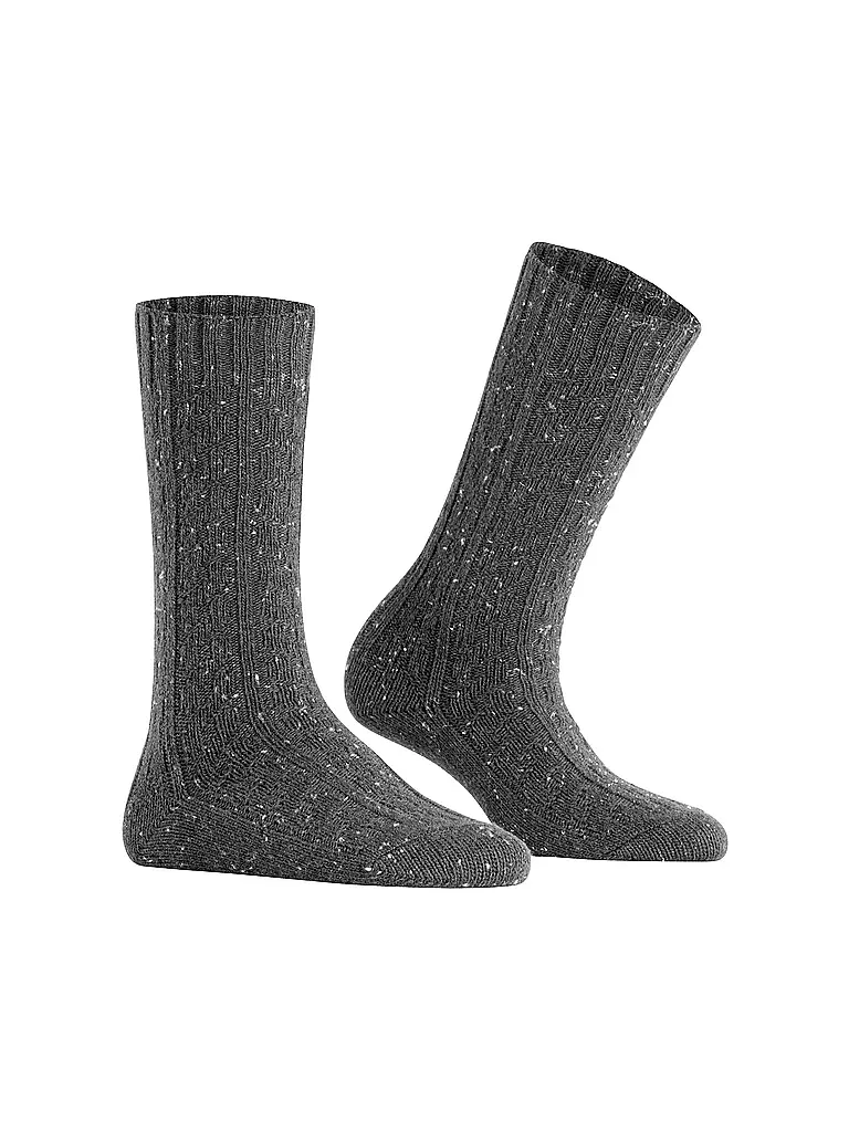 BURLINGTON | Damen Socken TWEED TALES 36-41carbon melange | dunkelrot