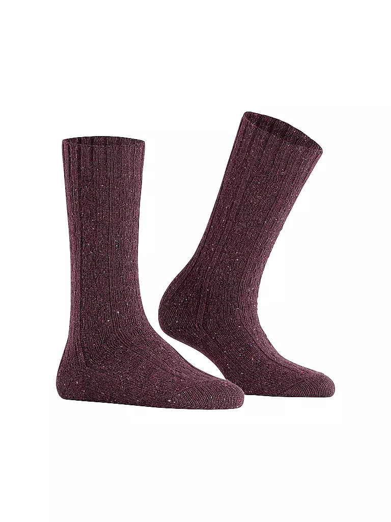 BURLINGTON | Damen Socken TWEED TALES 36-41carbon merlot | grau