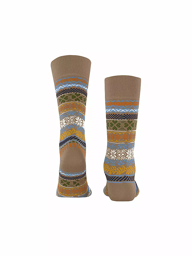 BURLINGTON | Herren Socken COUNTRY FAIR ISLE 40-46 camel | dunkelrot