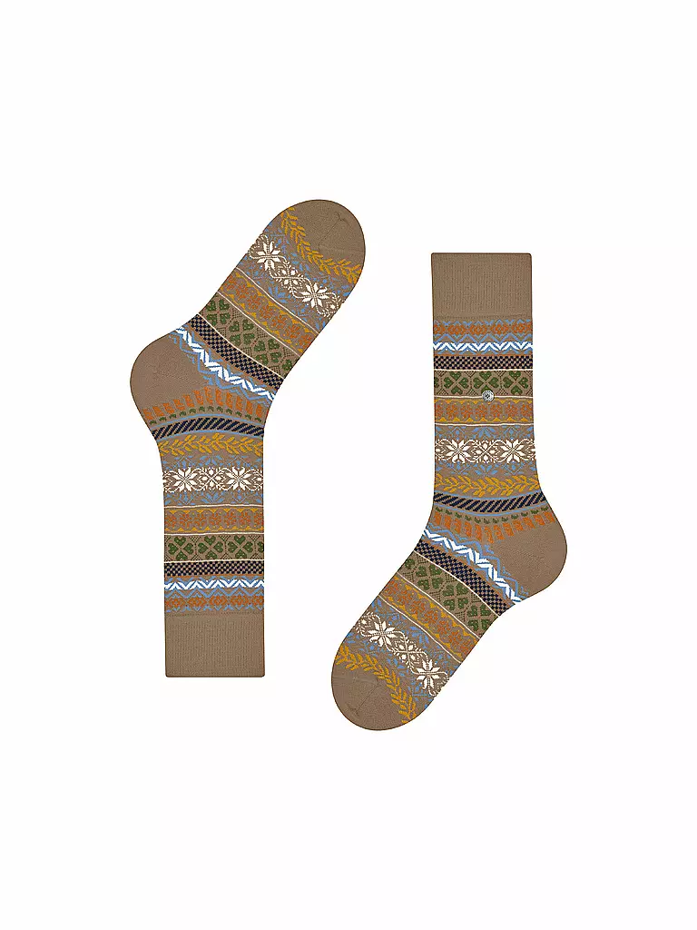 BURLINGTON | Herren Socken COUNTRY FAIR ISLE 40-46 camel | dunkelrot