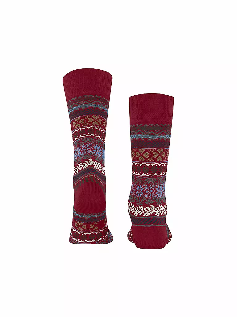 BURLINGTON | Herren Socken COUNTRY FAIR ISLE 40-46 cranberry | dunkelblau