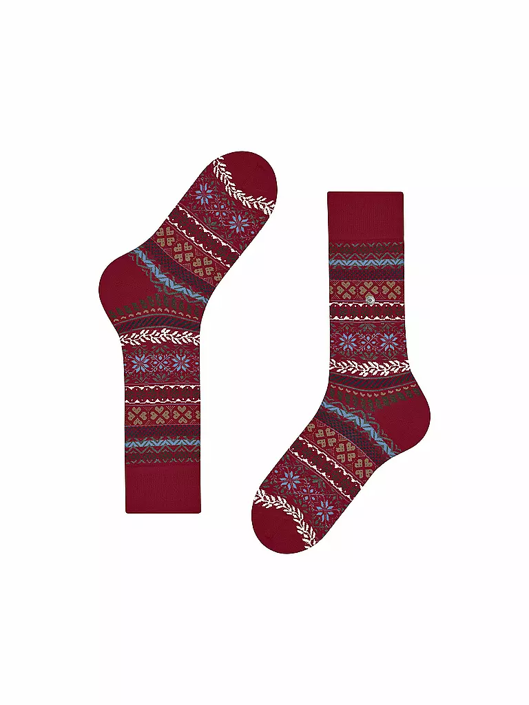 BURLINGTON | Herren Socken COUNTRY FAIR ISLE 40-46 cranberry | dunkelblau