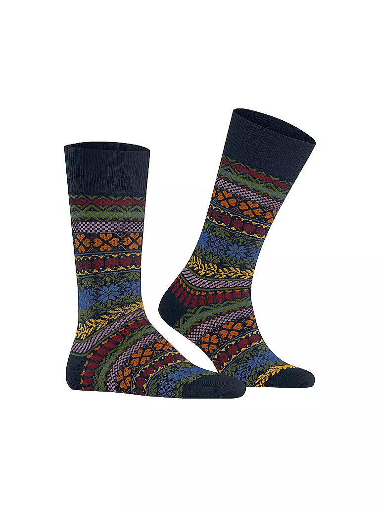 BURLINGTON | Herren Socken COUNTRY FAIR ISLE 40-46 marine | dunkelrot