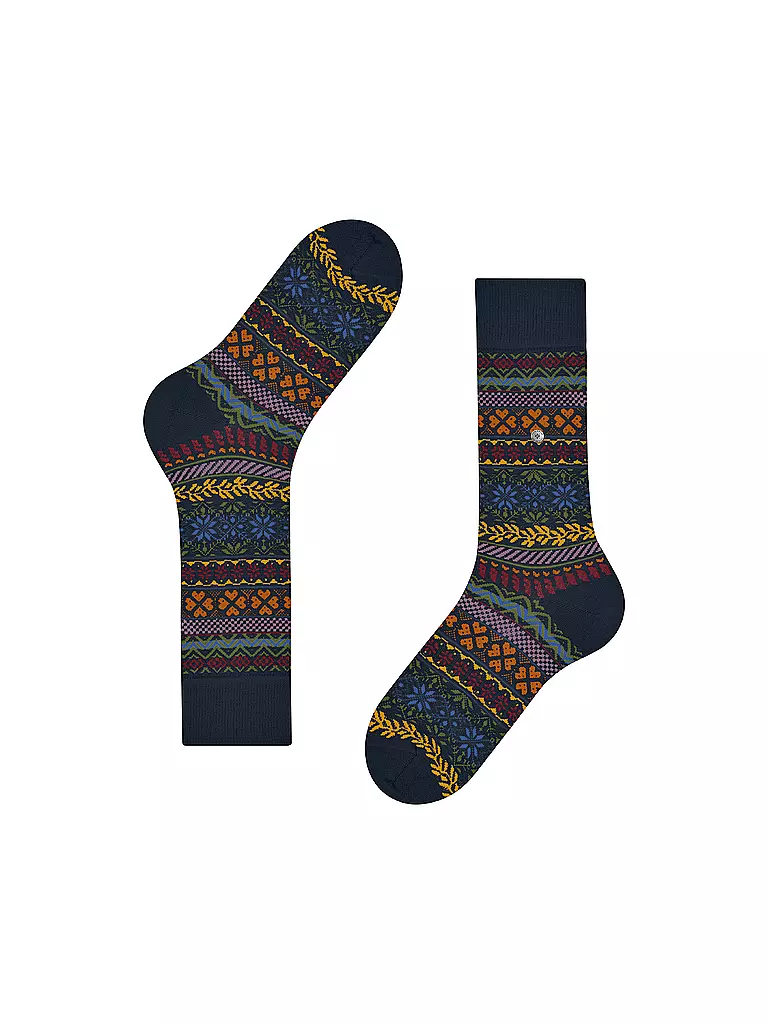 BURLINGTON | Herren Socken COUNTRY FAIR ISLE 40-46 marine | dunkelrot