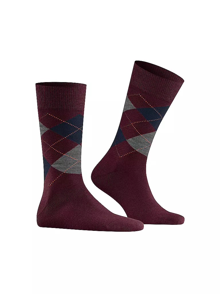 BURLINGTON | Herren Socken EDINBURGH 40-46 claret | dunkelrot