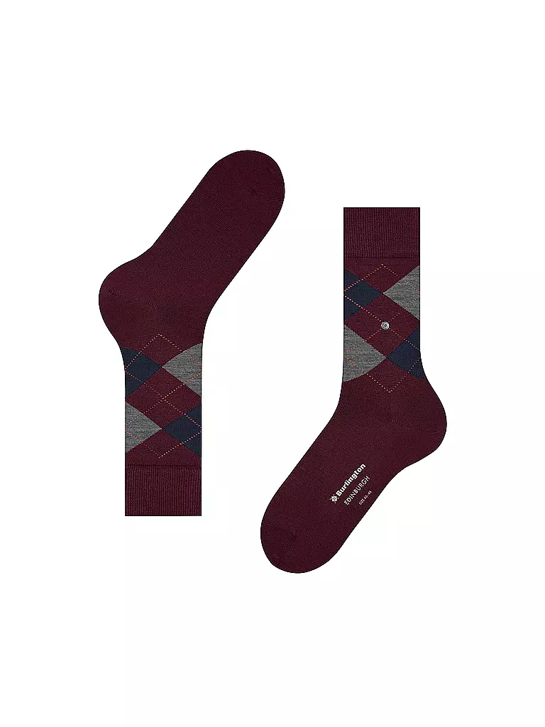 BURLINGTON | Herren Socken EDINBURGH 40-46 claret | dunkelblau