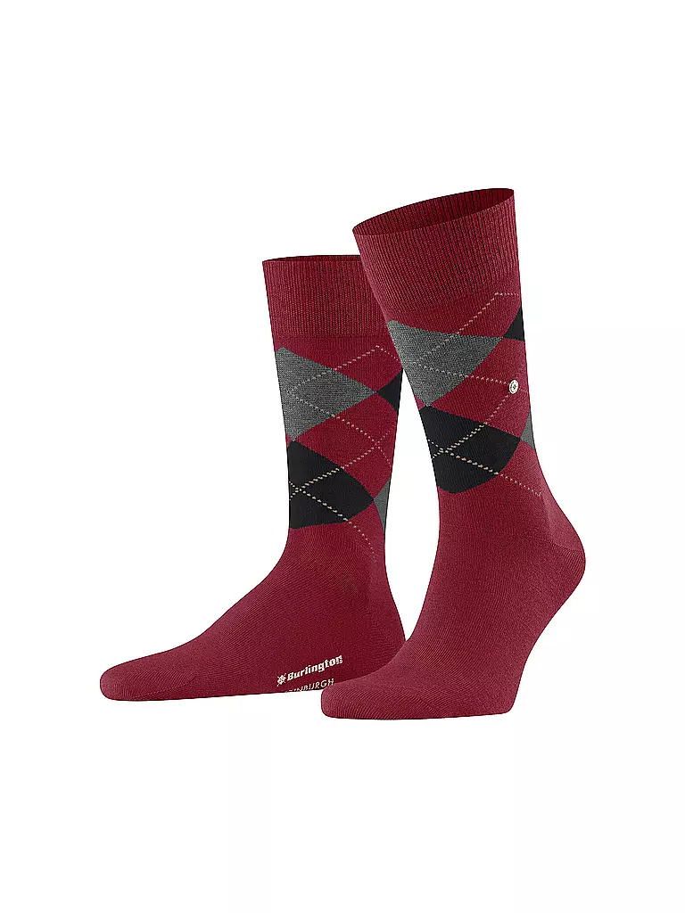 BURLINGTON | Herren Socken EDINBURGH 40-46 cranberry | dunkelrot