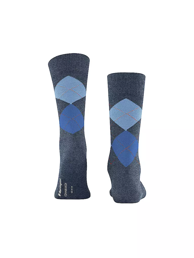 BURLINGTON | Herren Socken EDINBURGH 40-46 dark blue mel | dunkelrot