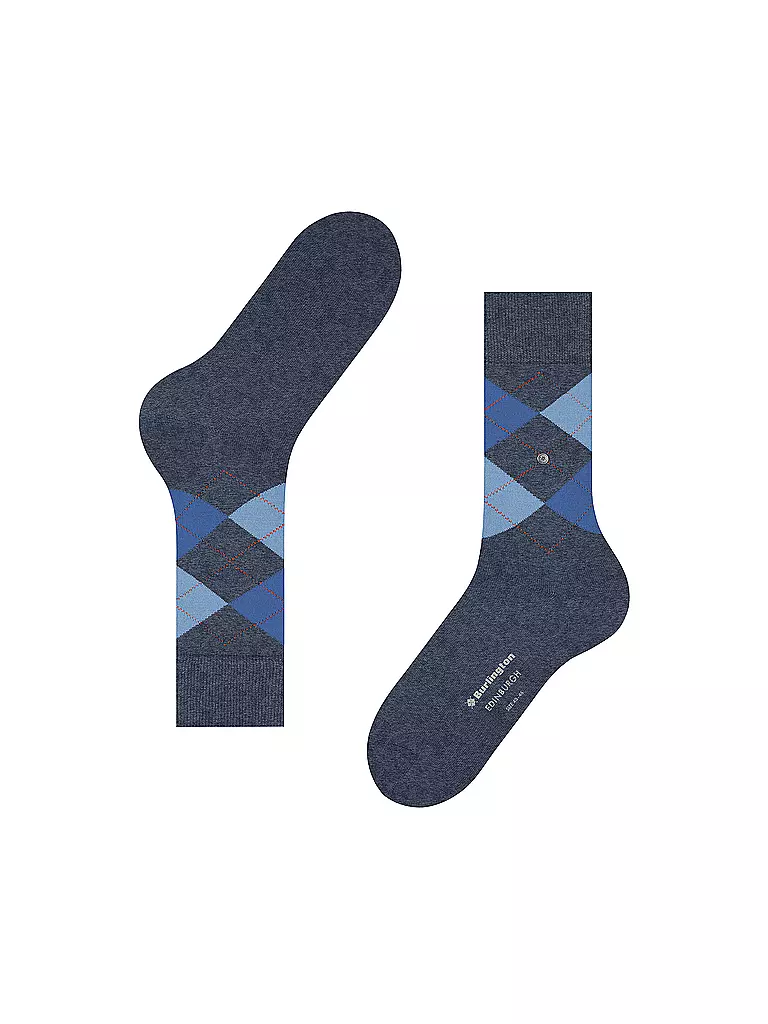 BURLINGTON | Herren Socken EDINBURGH 40-46 dark blue mel | blau