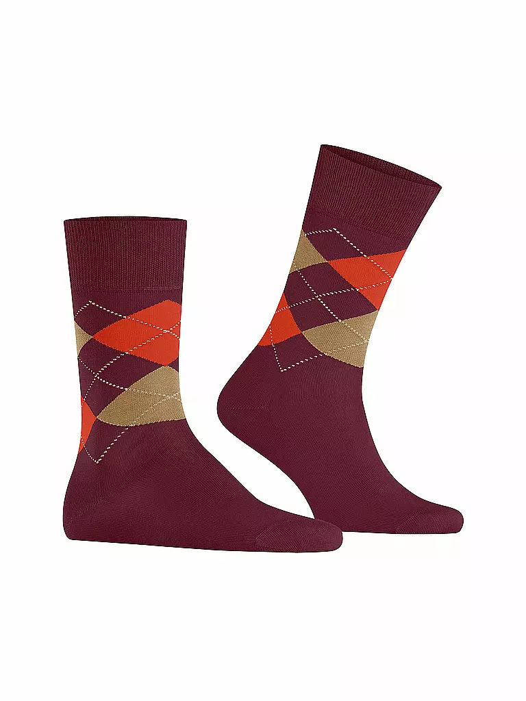 BURLINGTON | Herren Socken MANCHESTER burgund | camel