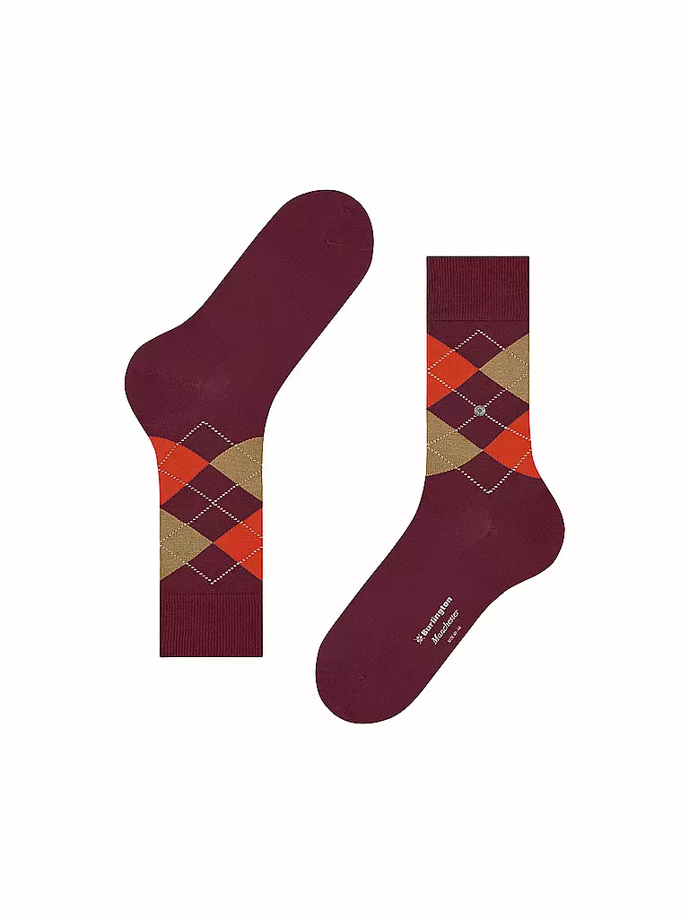 BURLINGTON | Herren Socken MANCHESTER burgund | grün