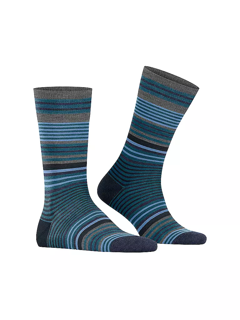 BURLINGTON | Herren Socken STRIPE 40-46 lagoon | braun