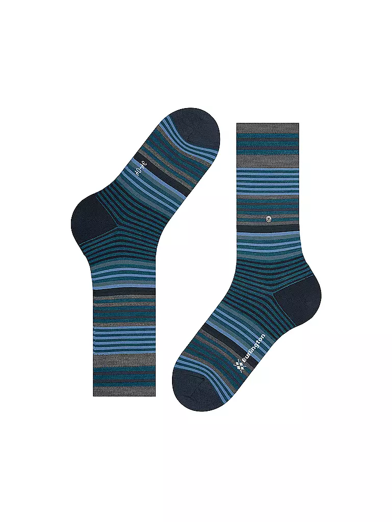 BURLINGTON | Herren Socken STRIPE 40-46 lagoon | braun