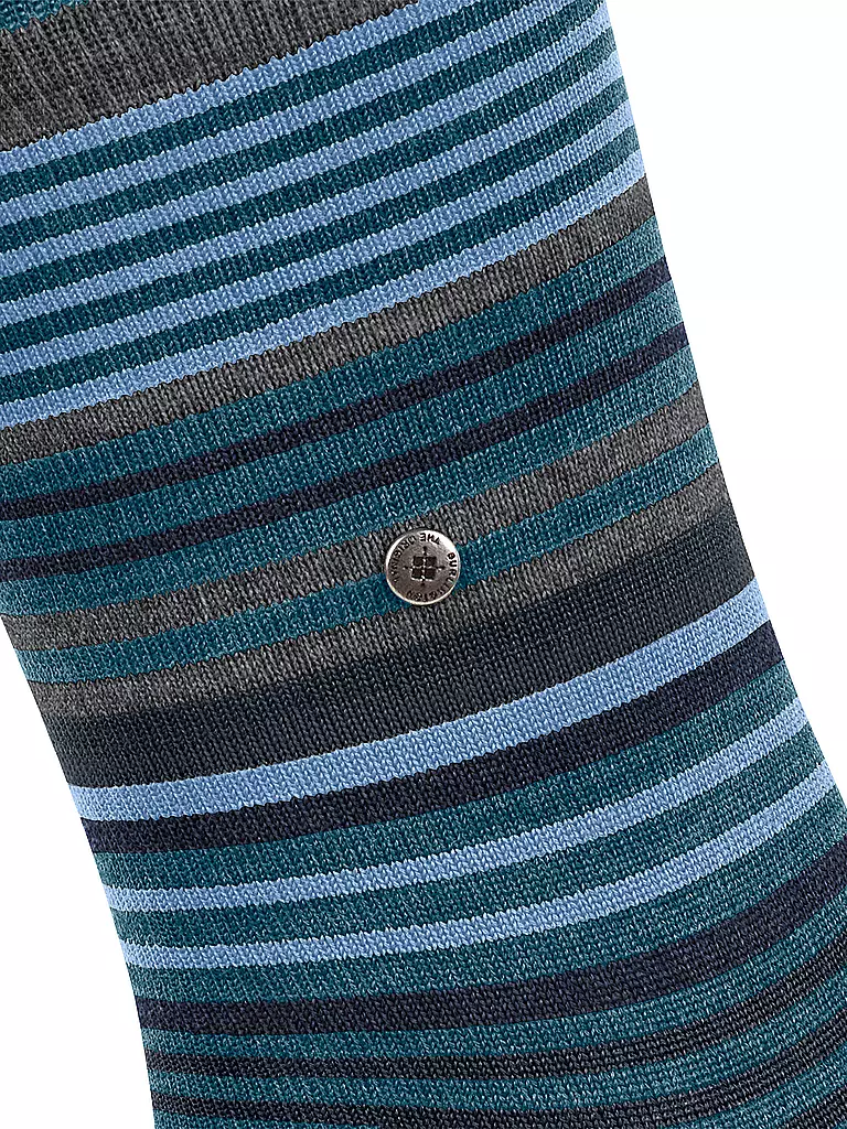 BURLINGTON | Herren Socken STRIPE 40-46 lagoon | blau