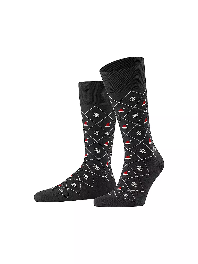 BURLINGTON | Herren Socken X-MAS ARGYLE 40-46 black | schwarz