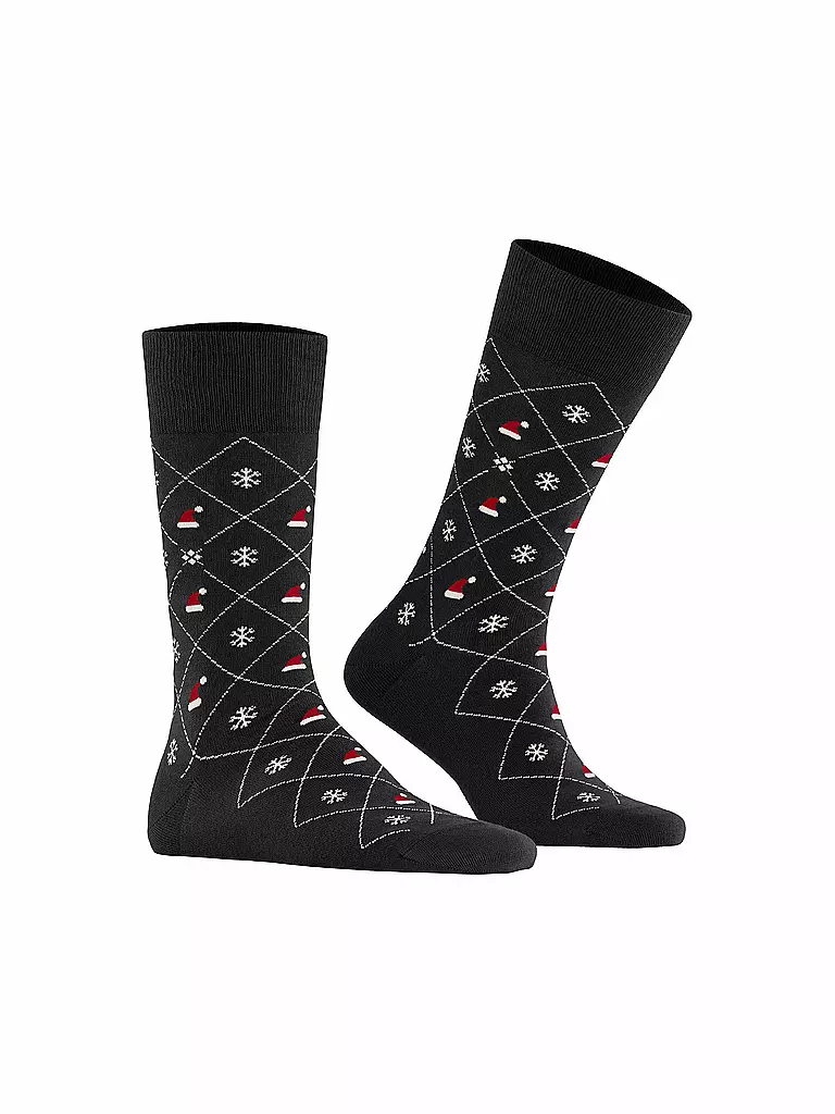 BURLINGTON | Herren Socken X-MAS ARGYLE 40-46 black | schwarz