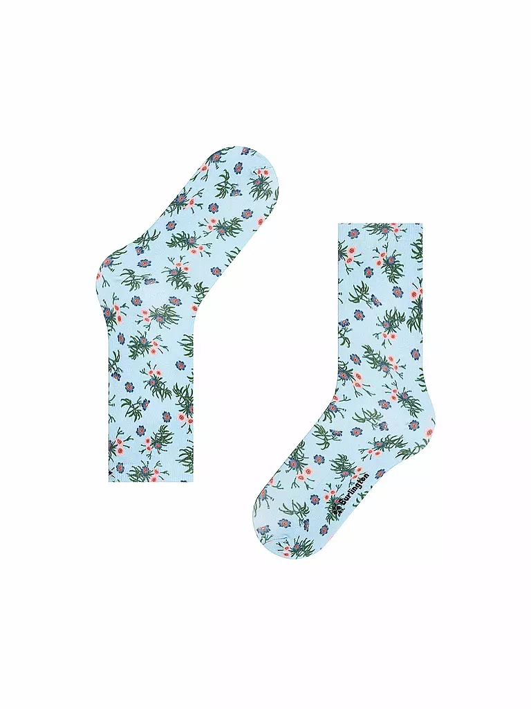 BURLINGTON | Socken FLORAL ROMANCE 36-41 light blue | hellblau