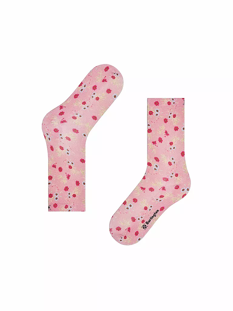 BURLINGTON | Socken FLORAL ROMANCE 36-41 powder pink | hellgrün