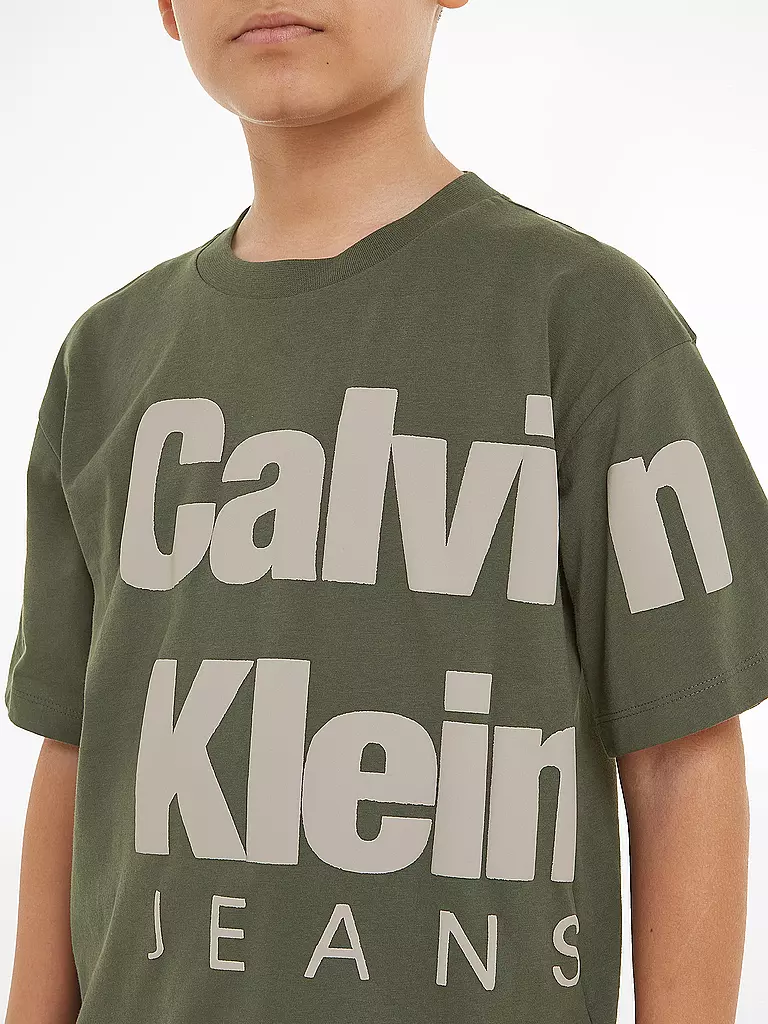 CALVIN KLEIN JEANS | Jungen T-Shirt | dunkelgrün