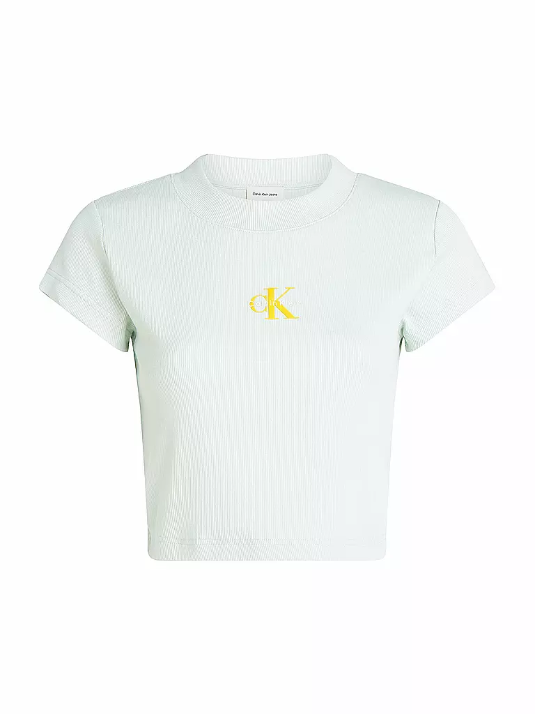 CALVIN KLEIN JEANS | T-Shirt Cropped Fit  | hellgrün