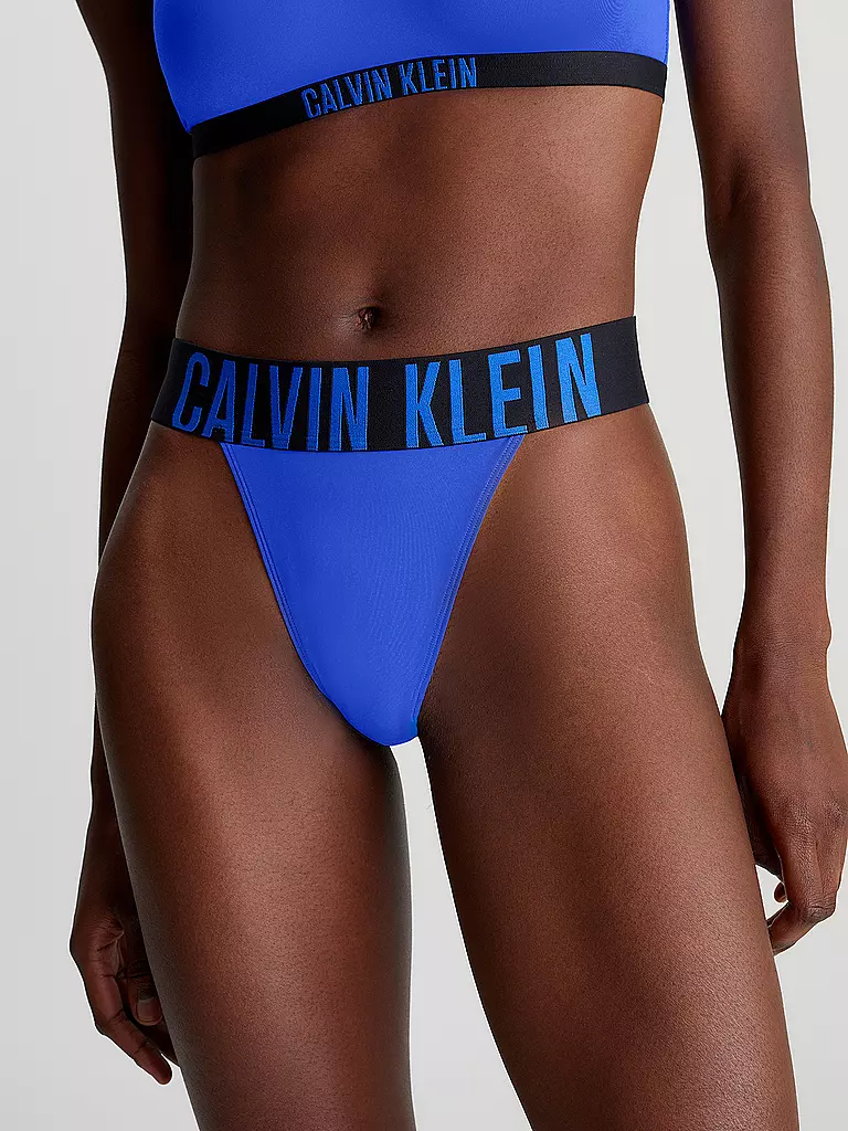 CALVIN KLEIN | Bikinihose - String | blau