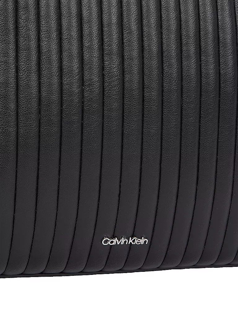 CALVIN KLEIN | Tasche - Shopper MINI LINE QUILT Medium | schwarz