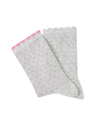 CAMANO | Mädchen Socken 2er Pkg. fog melange