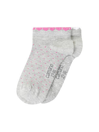 CAMANO | Mädchen Socken 2er Pkg fog melange