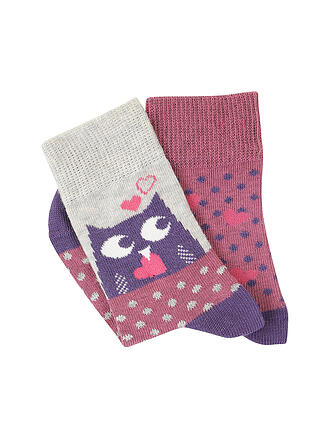 CAMANO | Mädchen Socken 2er Pkg.  mulberry purple