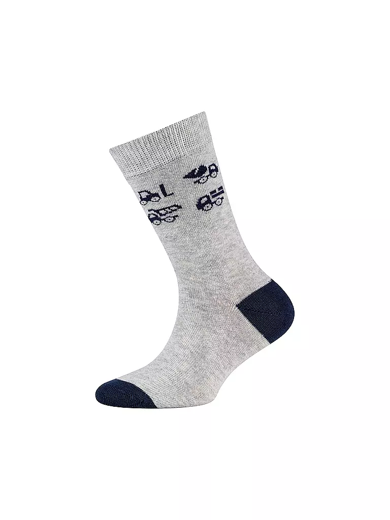 CAMANO | Jungen Socken 4er Pkg. offwhite melange | grau