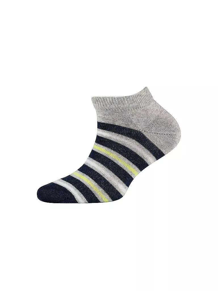 CAMANO | Kinder Sneaker Socken 4er Pkg fog melange | grau