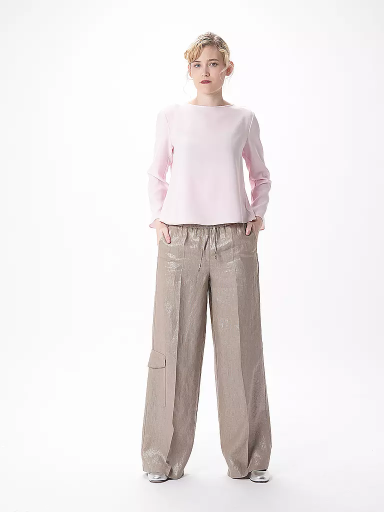 CAMBIO | Leinen Cargohose AMALIA CARGO | beige