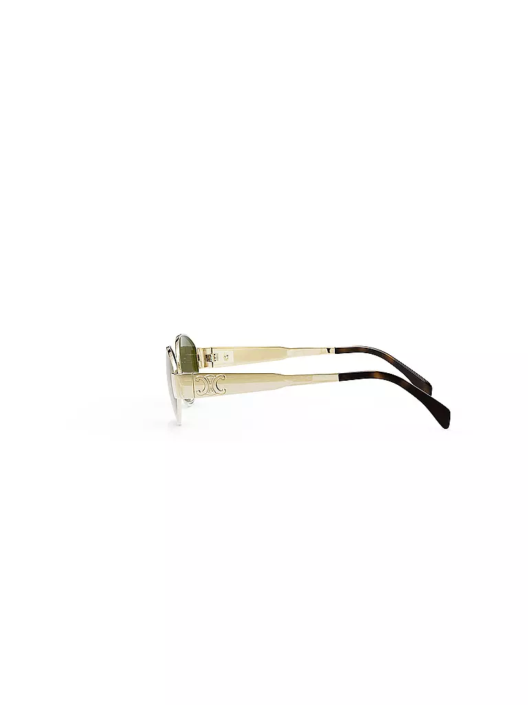 CELINE | Metal Triomphe goldene ovale Sonnenbrille | gold