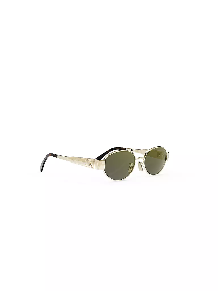 CELINE | Metal Triomphe goldene ovale Sonnenbrille | silber