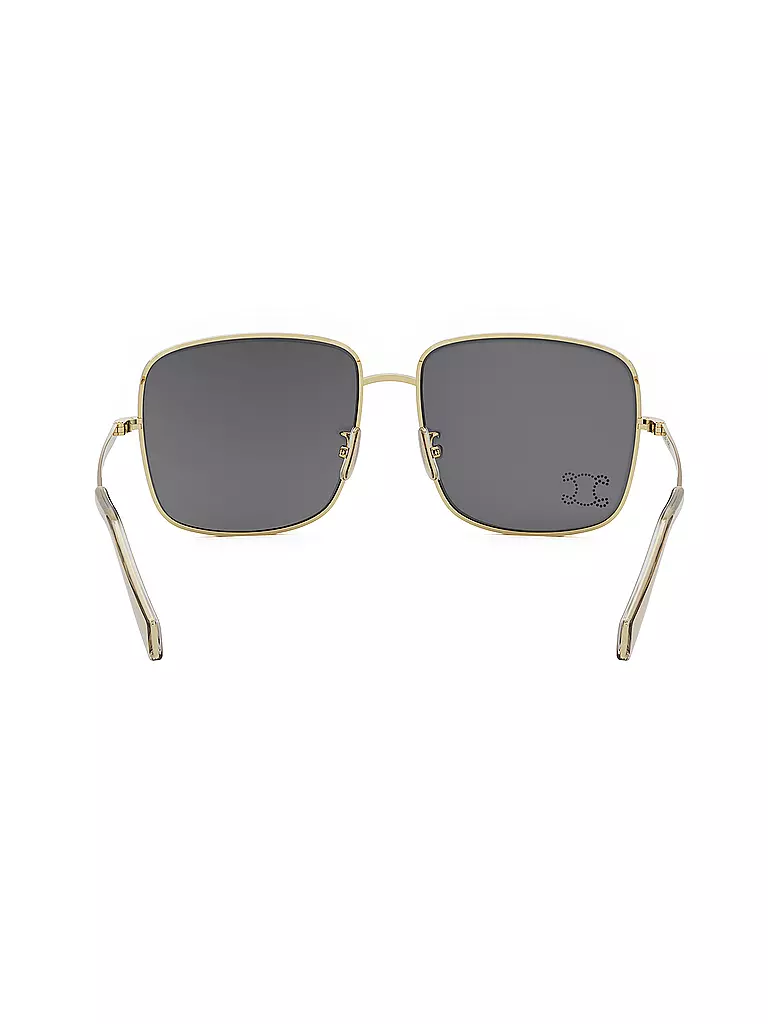 CELINE | Rhinestone Triomphe goldene eckige Sonnenbrille | gold