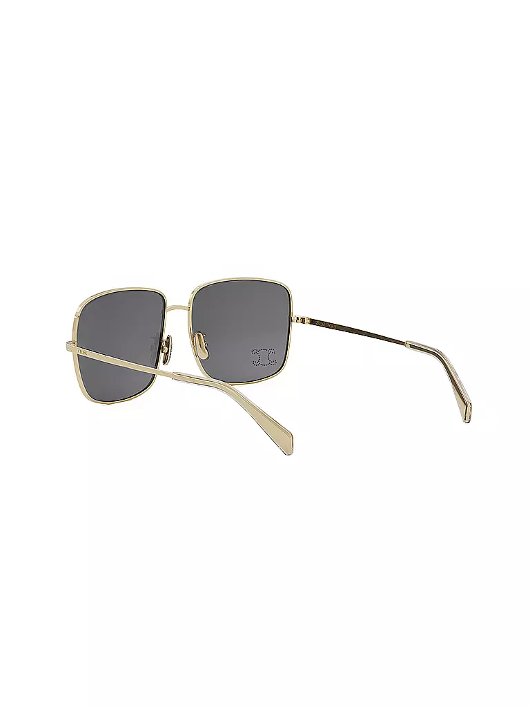 CELINE | Rhinestone Triomphe goldene eckige Sonnenbrille | silber