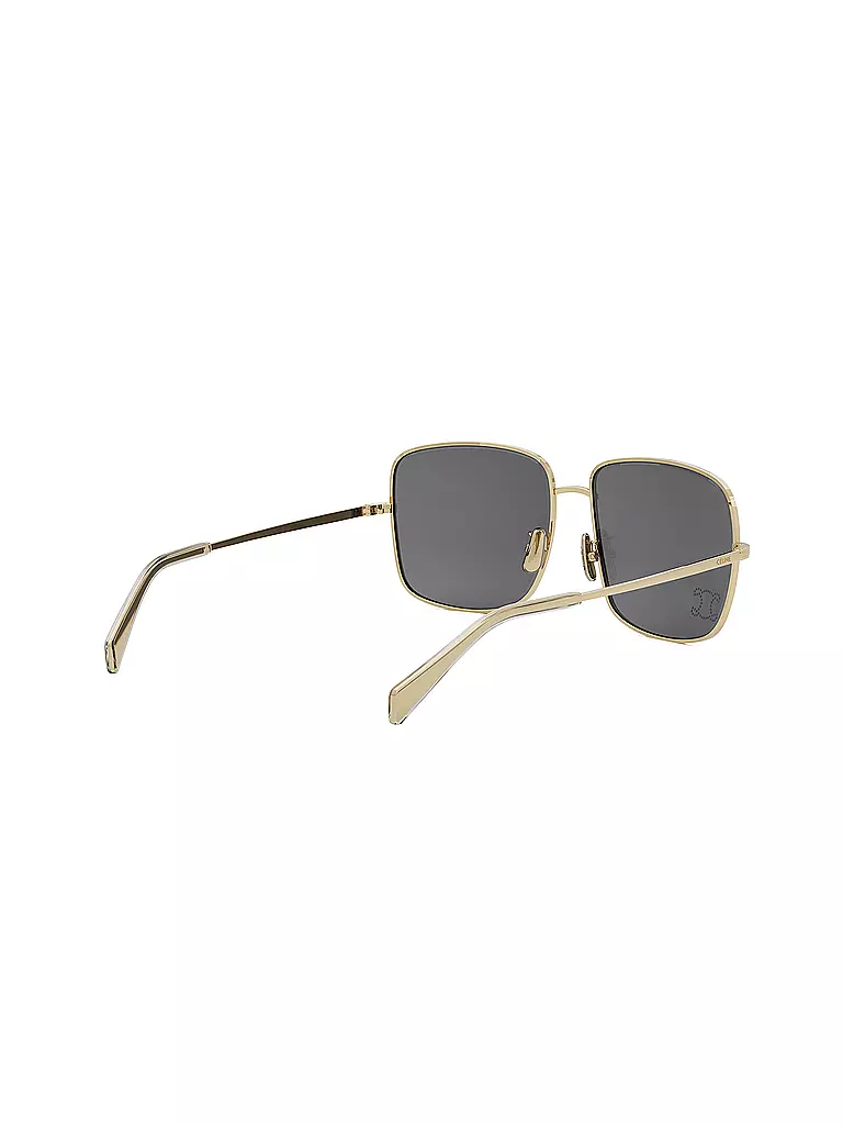 CELINE | Rhinestone Triomphe goldene eckige Sonnenbrille | silber