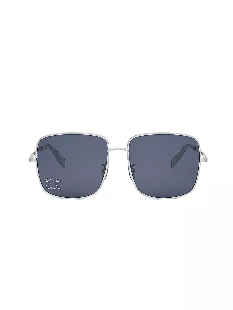 CELINE | Rhinestone Triomphe silber eckige Sonnenbrille | silber