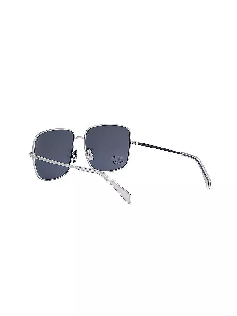 CELINE | Rhinestone Triomphe silber eckige Sonnenbrille | silber