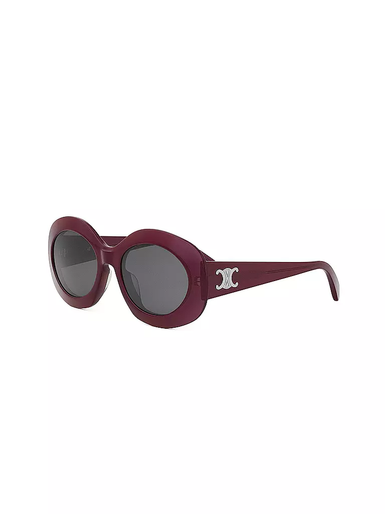 CELINE | Triomphe rote runde Sonnenbrille | dunkelrot